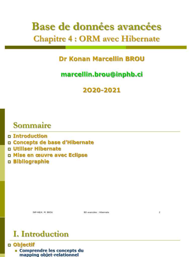 ORM avec Hibernate en Java | PDF | Base de données relationnelle | Java ...