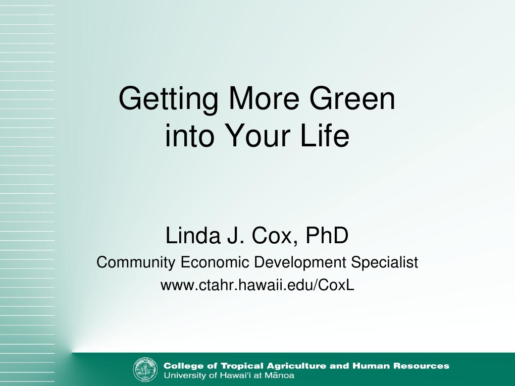University of Hawaii Presentation | PDF