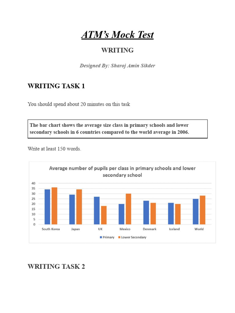 ATM Mock Test: Writing Tasks Overview | PDF