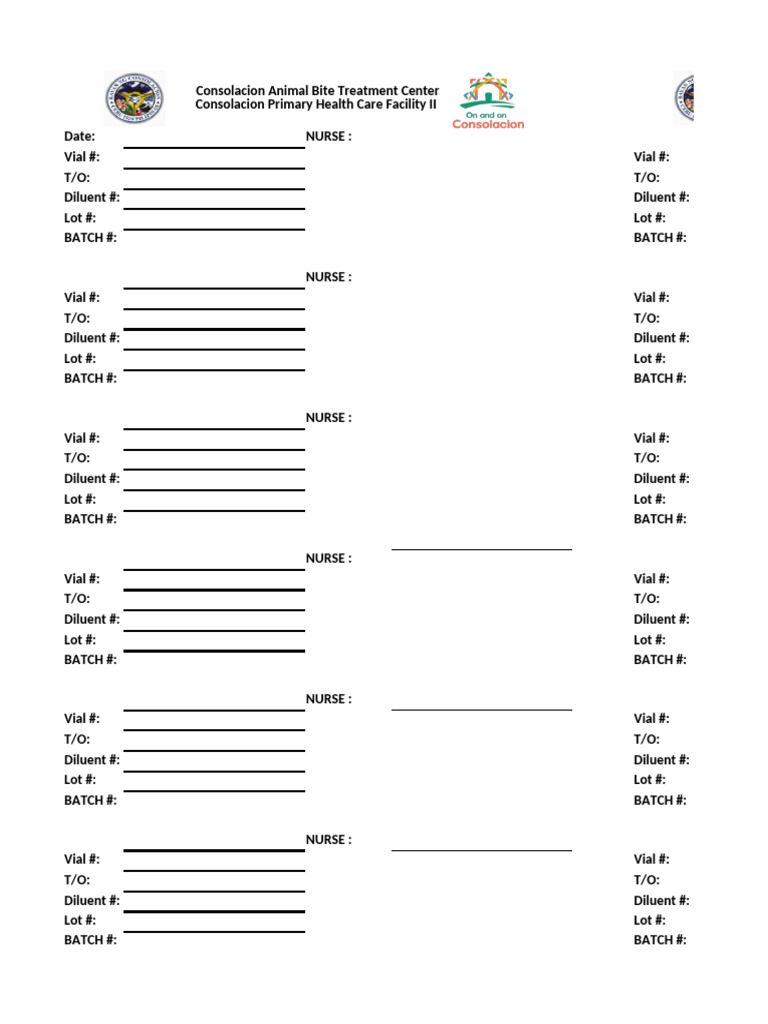 Animal Bite Vial Tracker | PDF