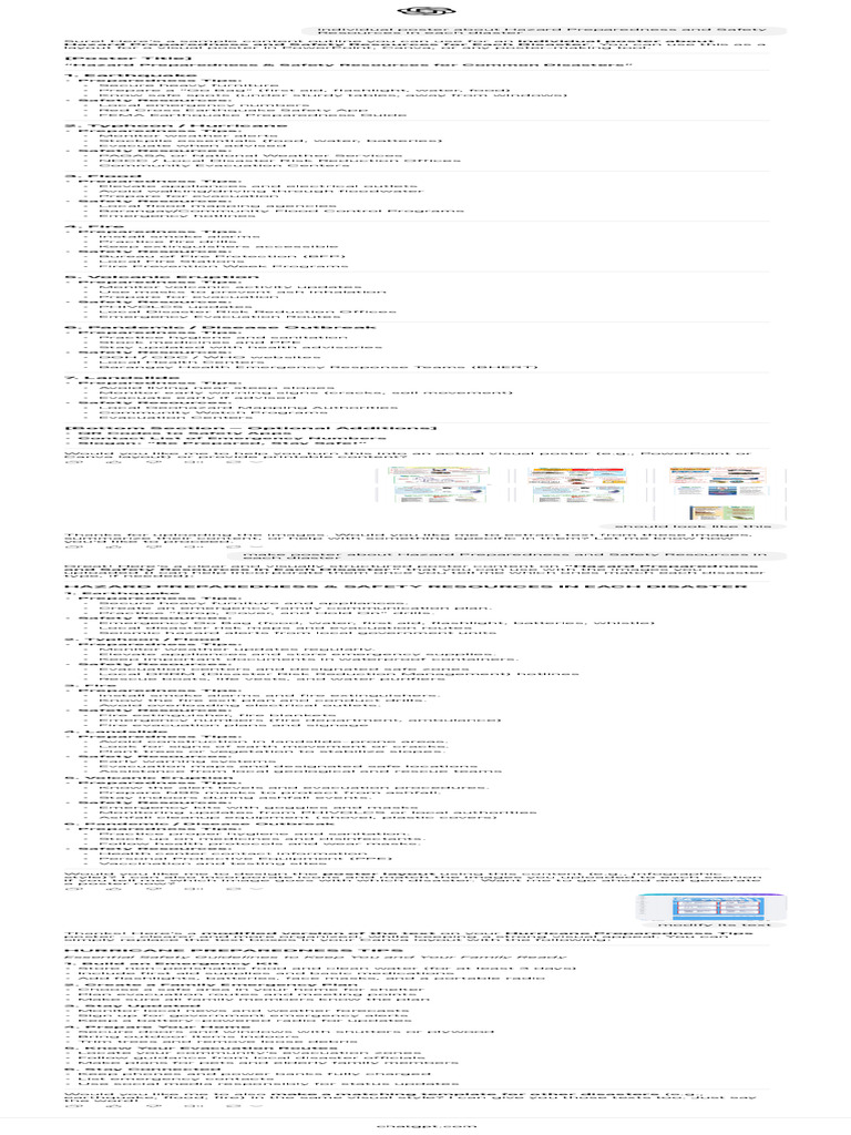 Hazard Preparedness Resources Pdf