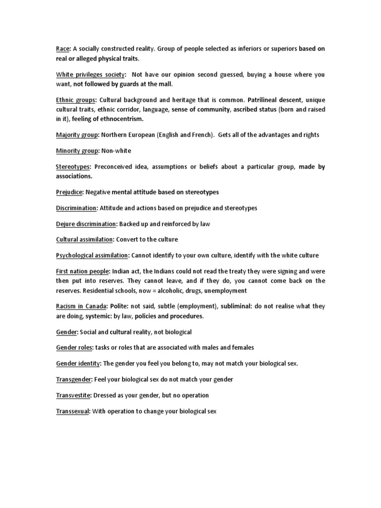 Understanding Race and Gender Dynamics | PDF | Social Science