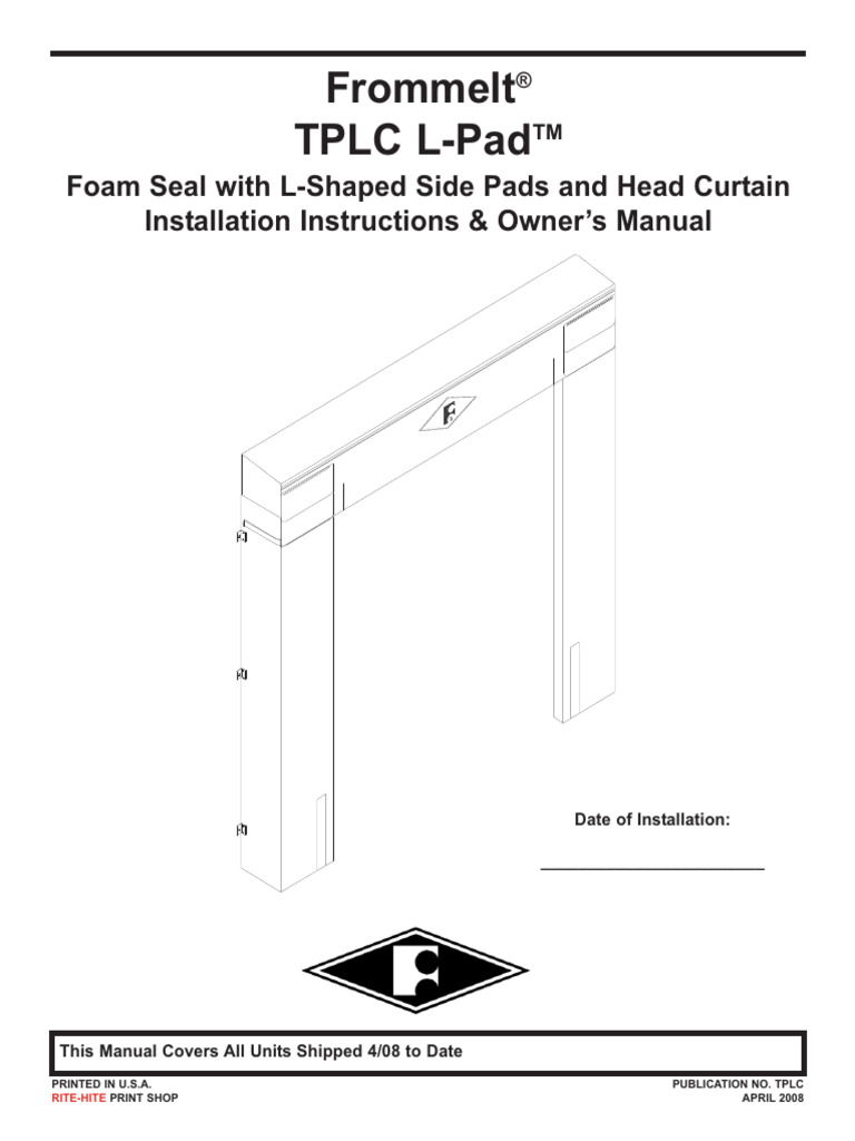 TPLC L-Pad Installation Manual | PDF | Screw | Implied Warranty