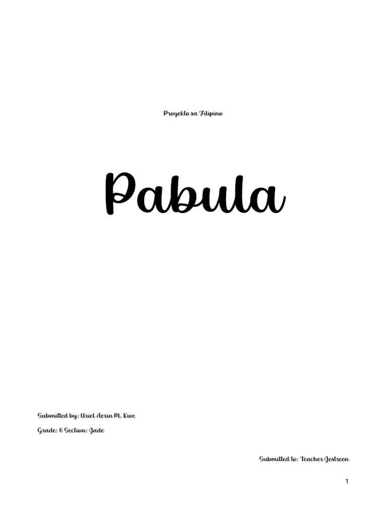 Pabula | PDF