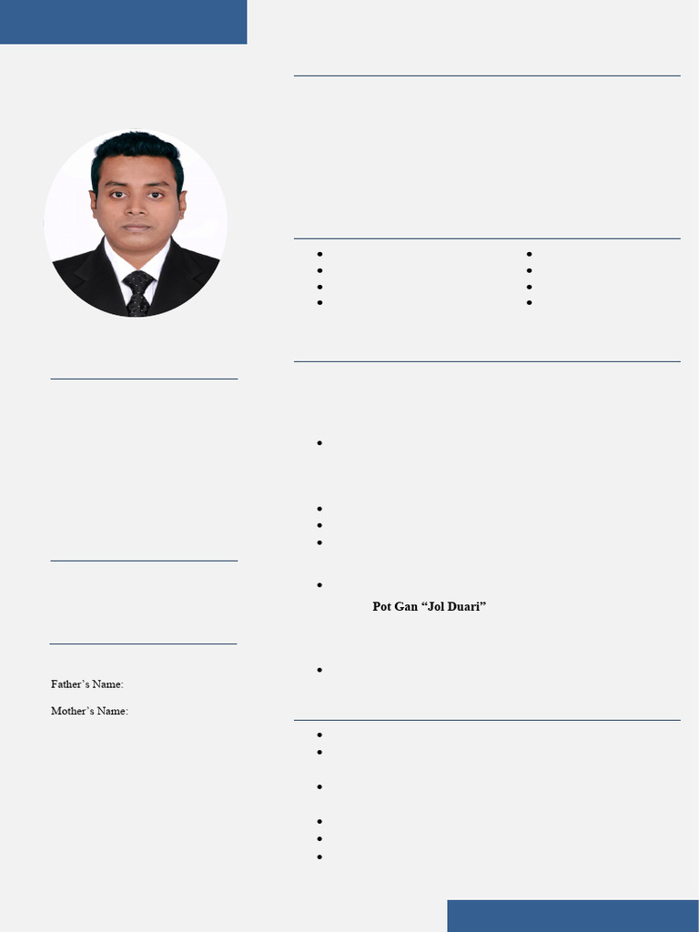 Md. Mahbob Alam Sarker CV (VJ Shobuj) | PDF | Bangladesh