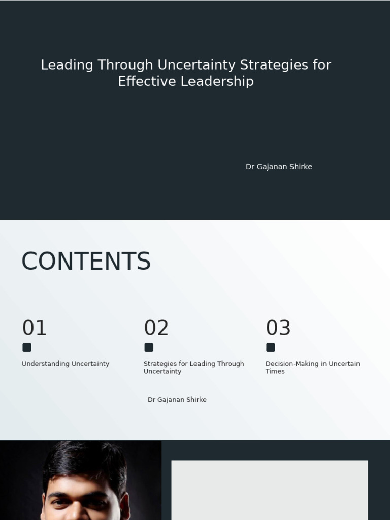 Strategies for Leading in Uncertainty | PDF | Leadership ...