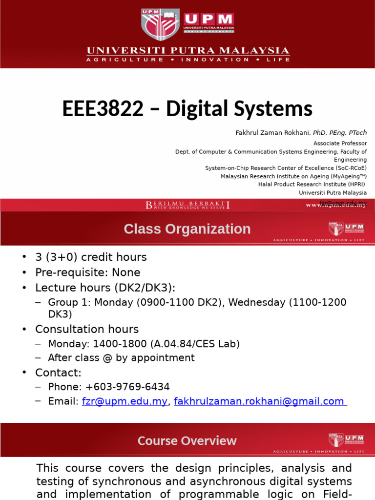 T1.0-Introduction To Digital Systems | PDF | Hardware Description ...