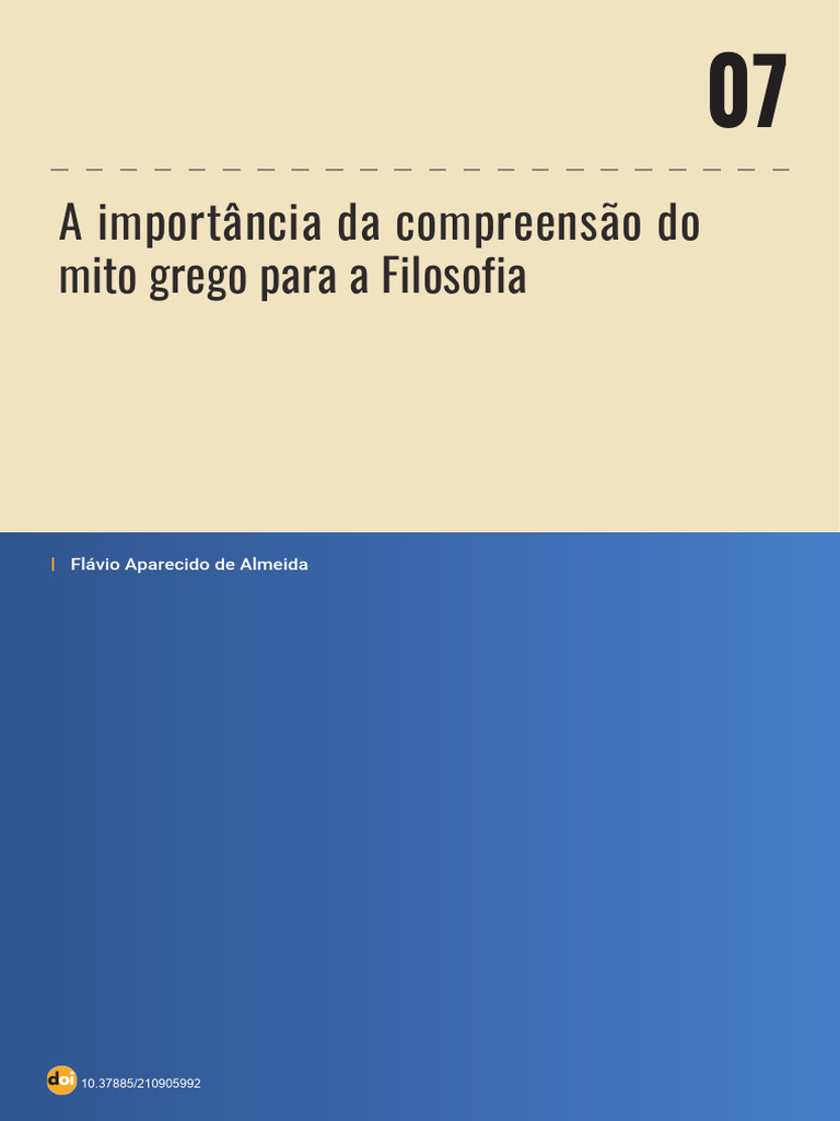 Mito Grego e sua Influência na Filosofia | PDF | Mitologia grega ...