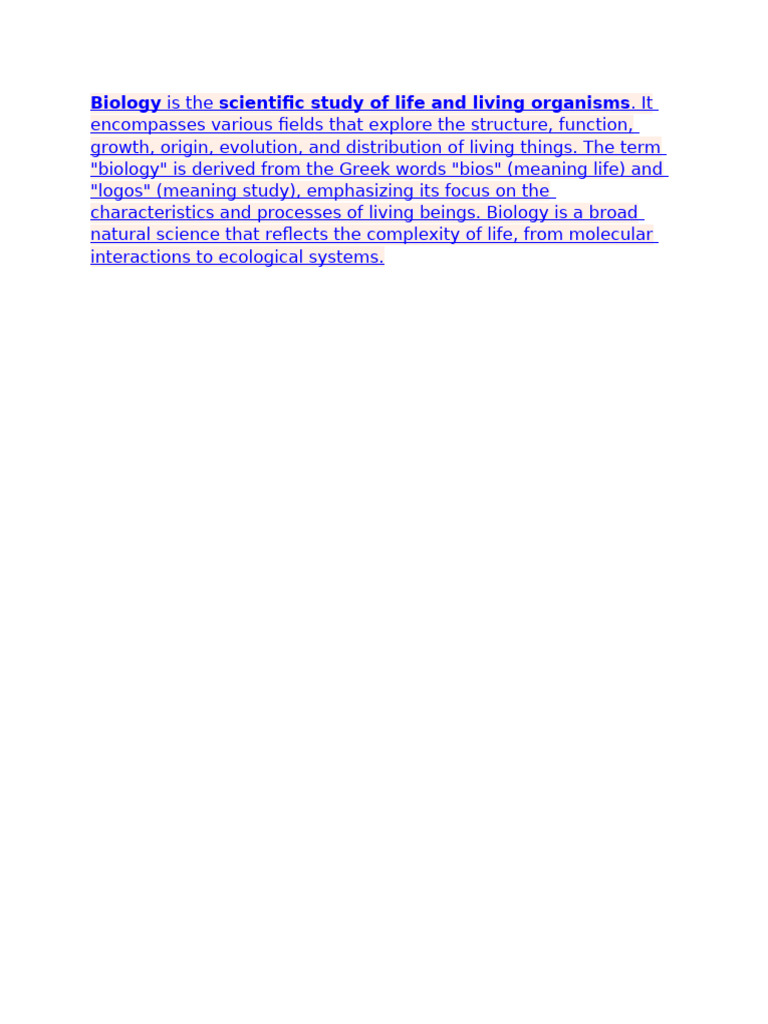Understanding Biology: Study of Life | PDF