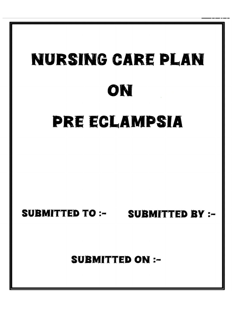 NCP On Pre Eclampsia | PDF