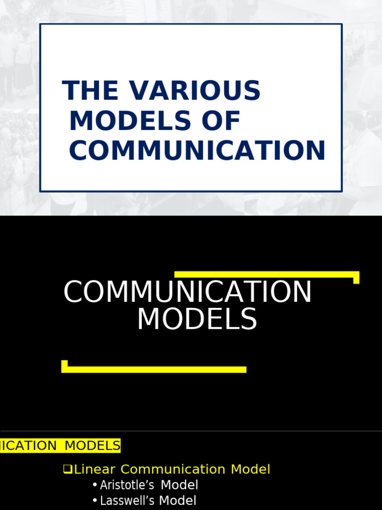 Communication Models Overview | PDF | Communication | Scientific Theories