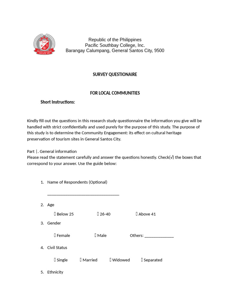 Community Engagement in Heritage Tourism | PDF | Questionnaire | Social ...