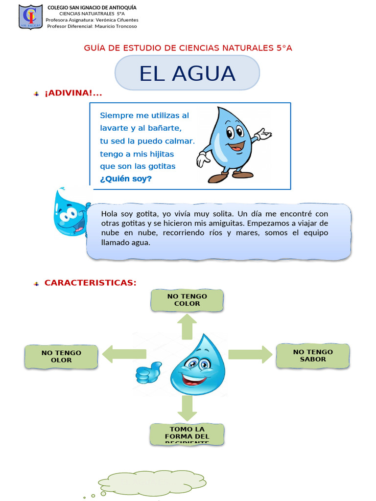 Estados del Agua para Niños | PDF | Agua | Ciencias de la Tierra