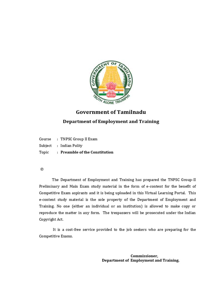 Preamble of the Constitution_1st_chapter | PDF | Political Charters ...