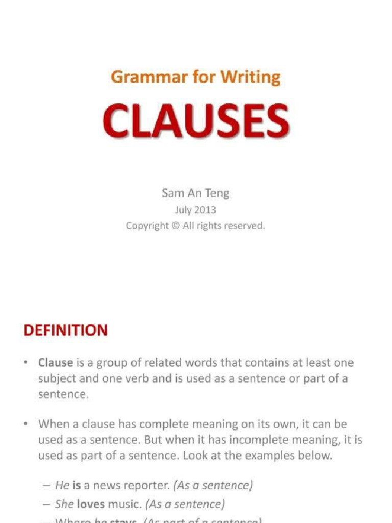 q1w9 Clause - 1 | PDF