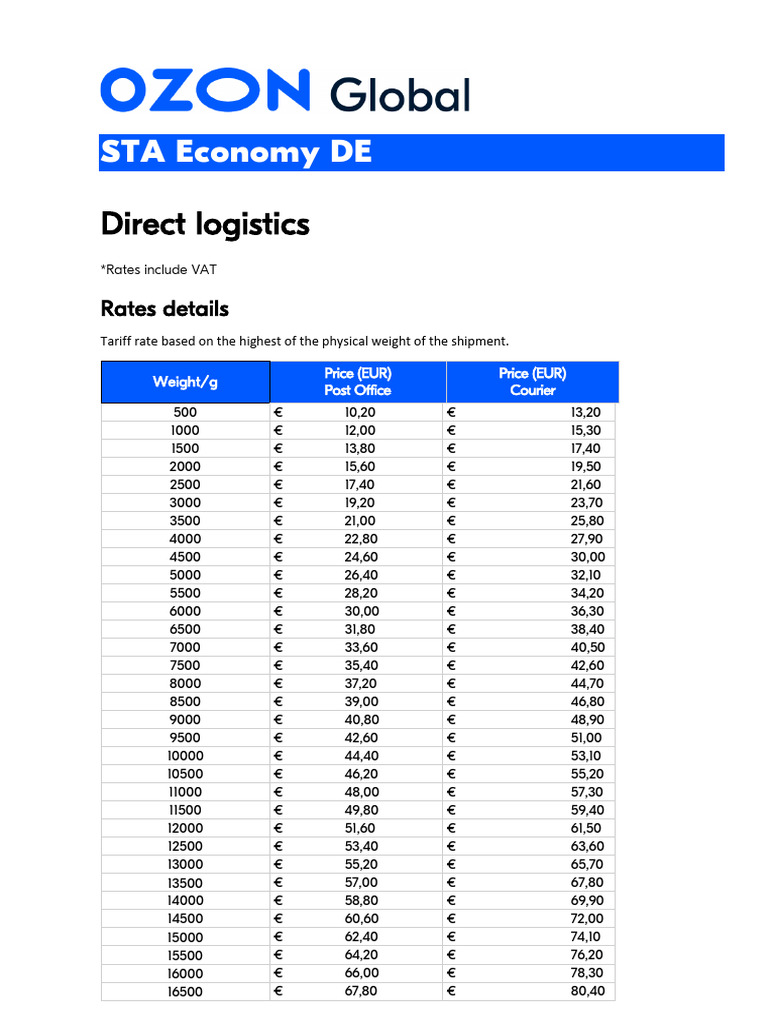 STA Economy DE Shipping Rates & Times | PDF | Siberia