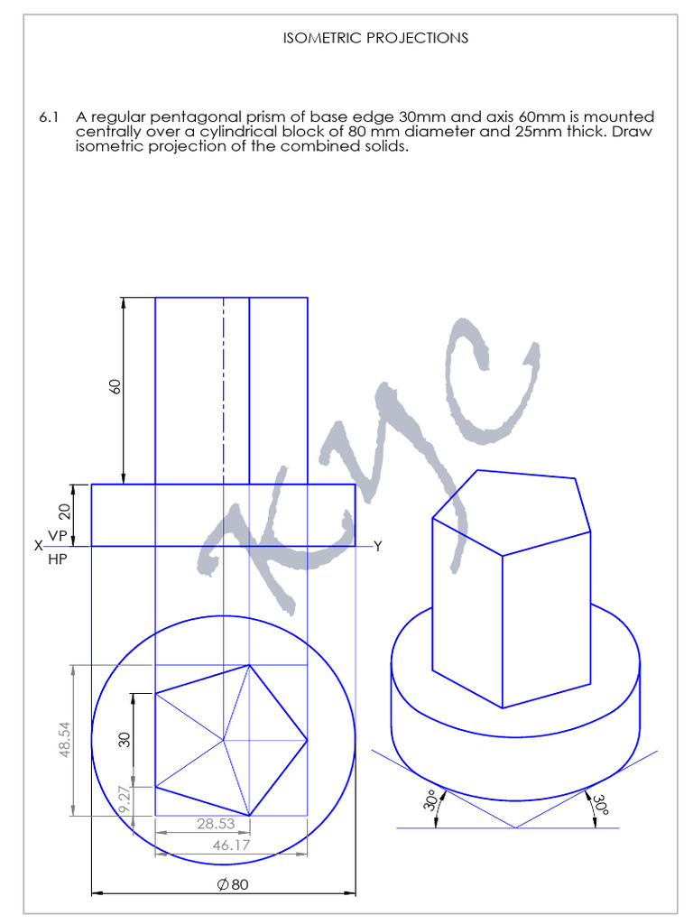 Isometric Projections of Combined Solids | PDF | Elementary Geometry ...