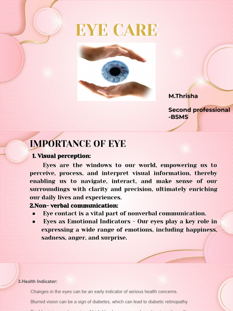 Essential Eye Care Techniques and Benefits | PDF | Hypertension | Diabetes