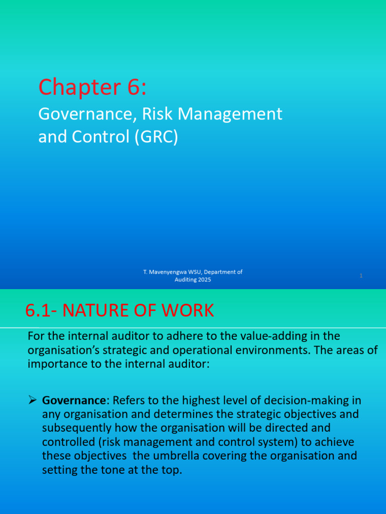 Governance and Risk Management Insights | PDF | Internal Control | Risk