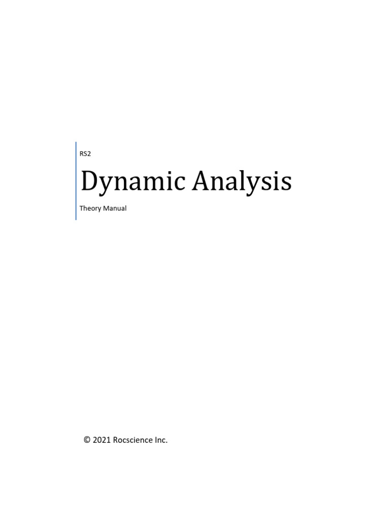 RS2 Dynamic Analysis Theory Manual | PDF | Spectral Density | Waves