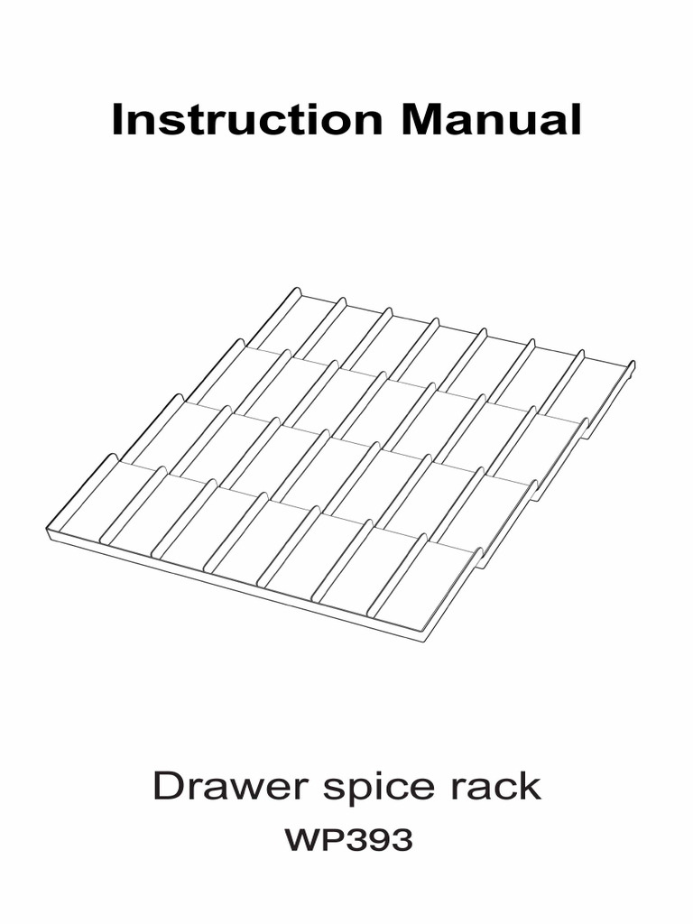 Drawer Spice Rack Manual | PDF