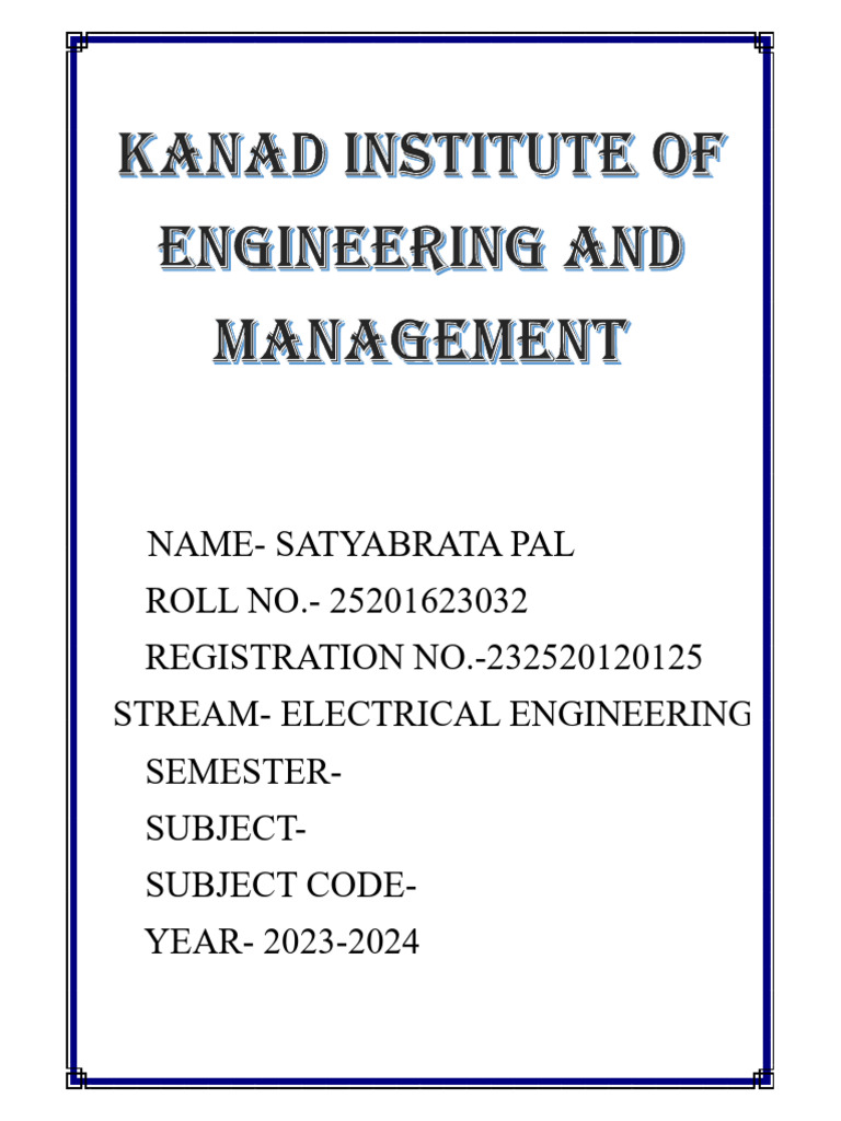 Electrical Engineering Registration 2023 | PDF