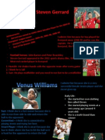 Steven Gerrard and Venus Williams Poster