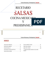 Recetario SALSAS Cocina Mexicana Gastronomia a Libreta Abierta