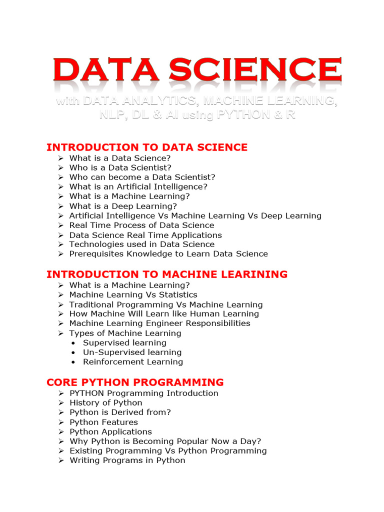 Data Science & Python Programming Guide | PDF | Cluster Analysis ...