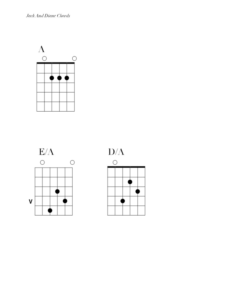 Jack and Diane Chord Progression | PDF