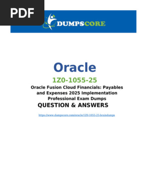 Enhance Skills 1Z0 1055 25 Exam Dumps (2025) Oracle Fusion Cloud