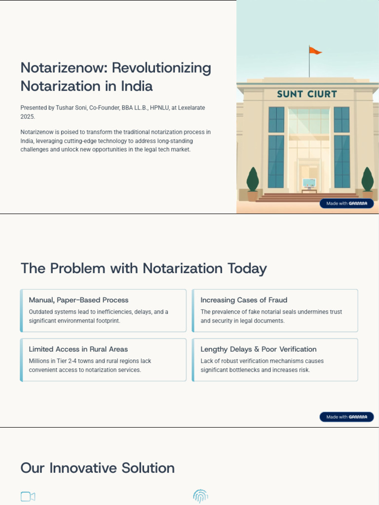 Notarizenow Revolutionizing Notarization in India | PDF | Notary Public ...
