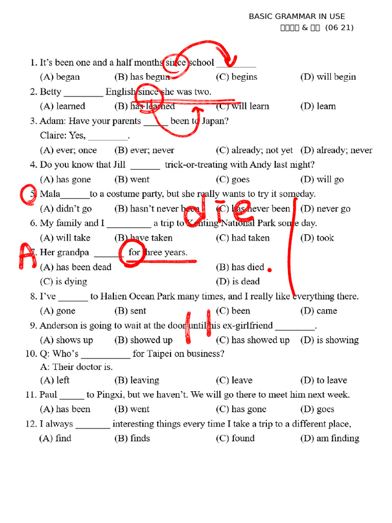 Basic Grammar Exercises and Usage | PDF | Chess | Chess Theory
