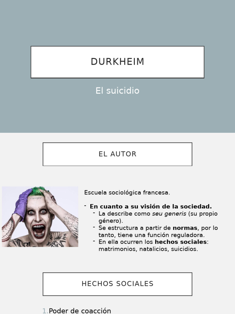 Durkheim | PDF | Emile Durkheim | Suicidio