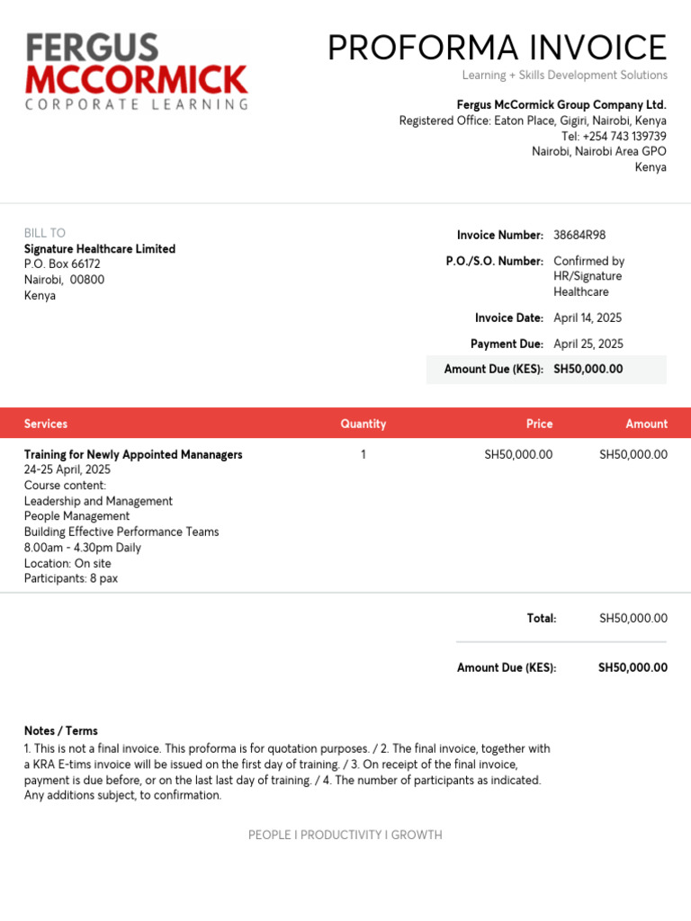 Signature Proforma - April - 2025 | PDF | Business Documents | Accounting