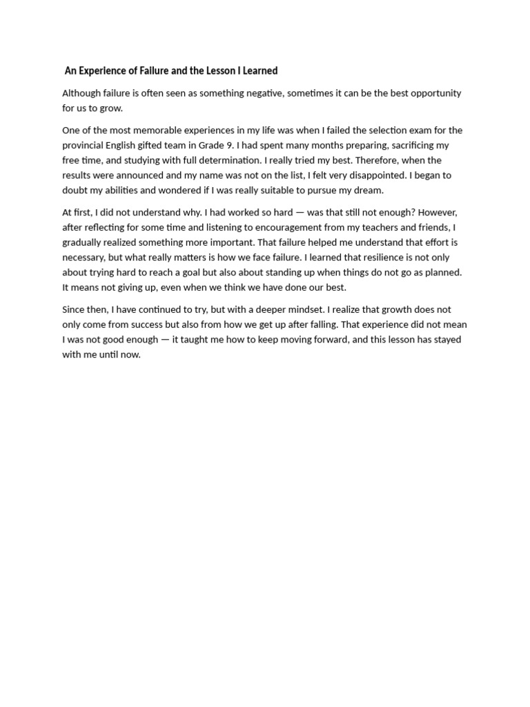 Lessons Learned from Failure | PDF