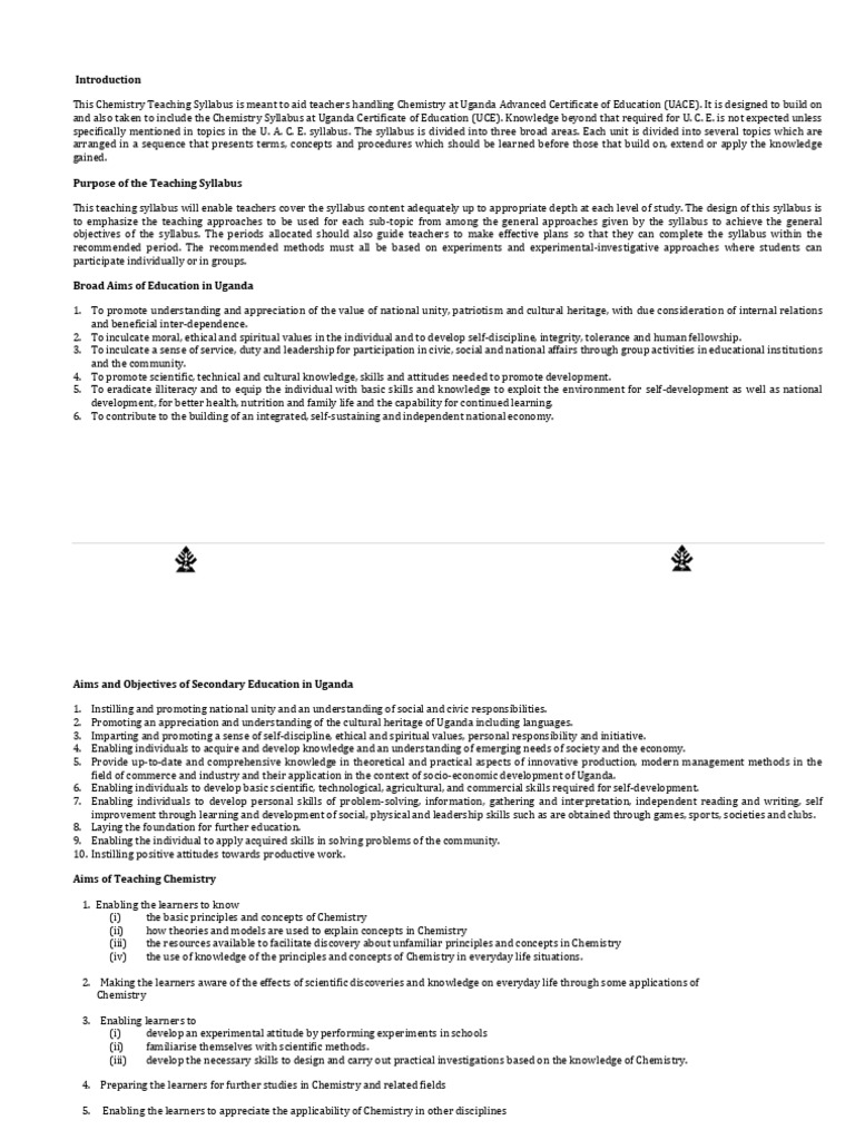 NCDC A-Level Chemistry Syllabus 2010 | PDF | Nuclear Physics ...
