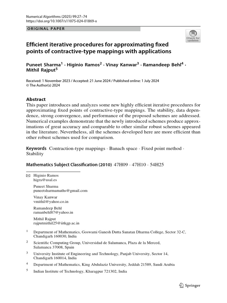 Efficient Fixed Point Iterative Methods | PDF | Function (Mathematics ...