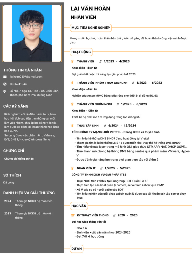 Lai Van Hoan CV | PDF