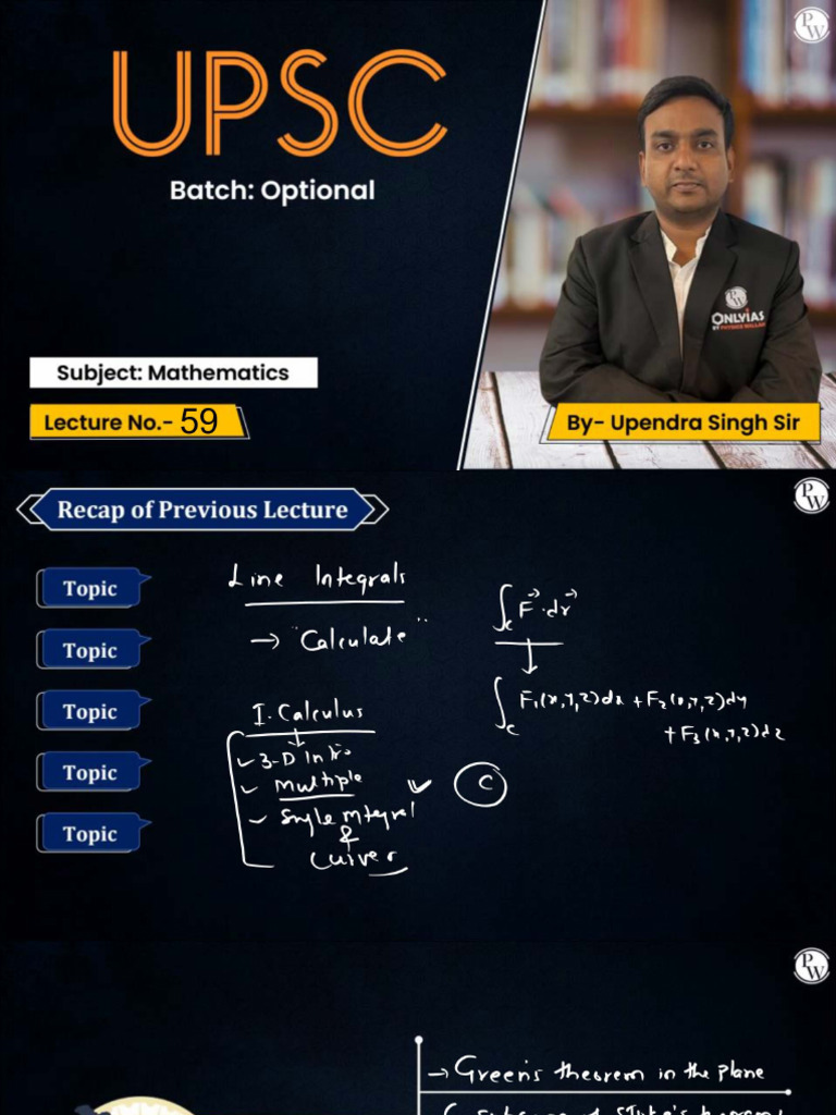 Mathematics 59 - Class Notes - UPSC Mathematics Optional 2024 (Hinglish ...