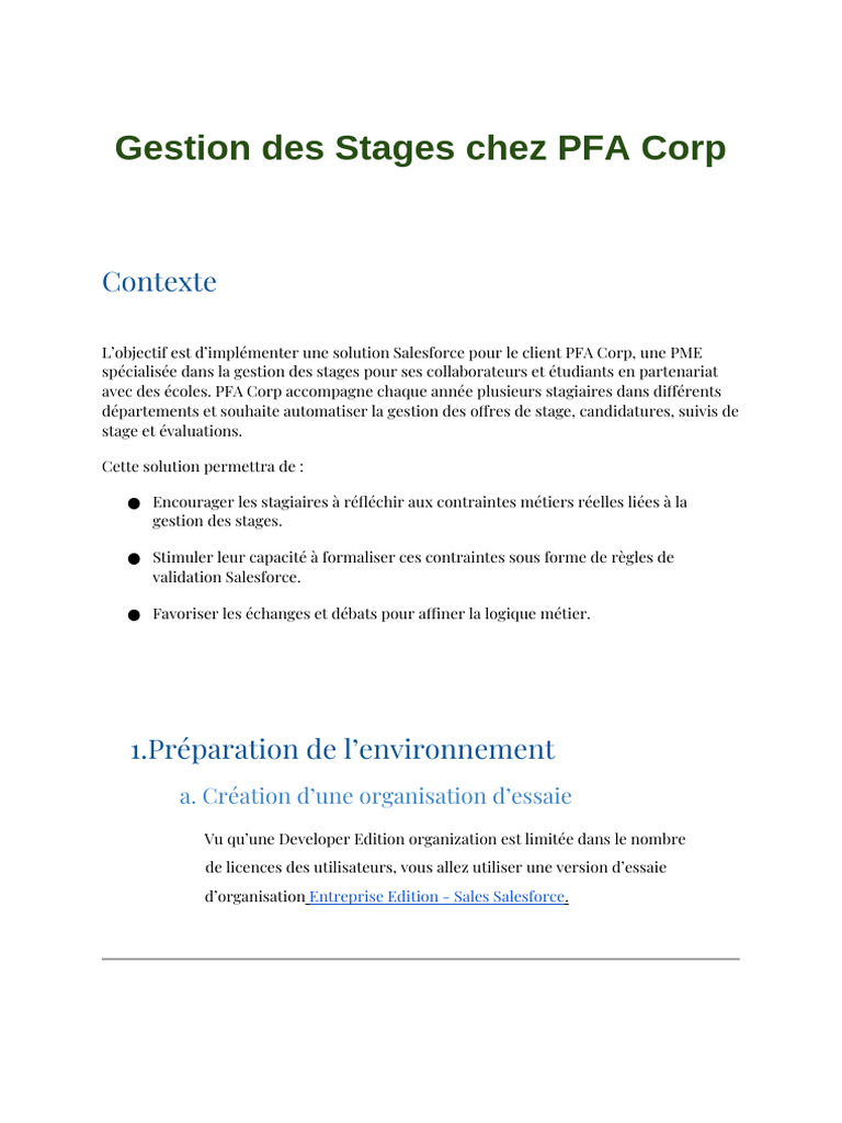 Gestion des Stages chez PFA Corp | PDF | Informatique