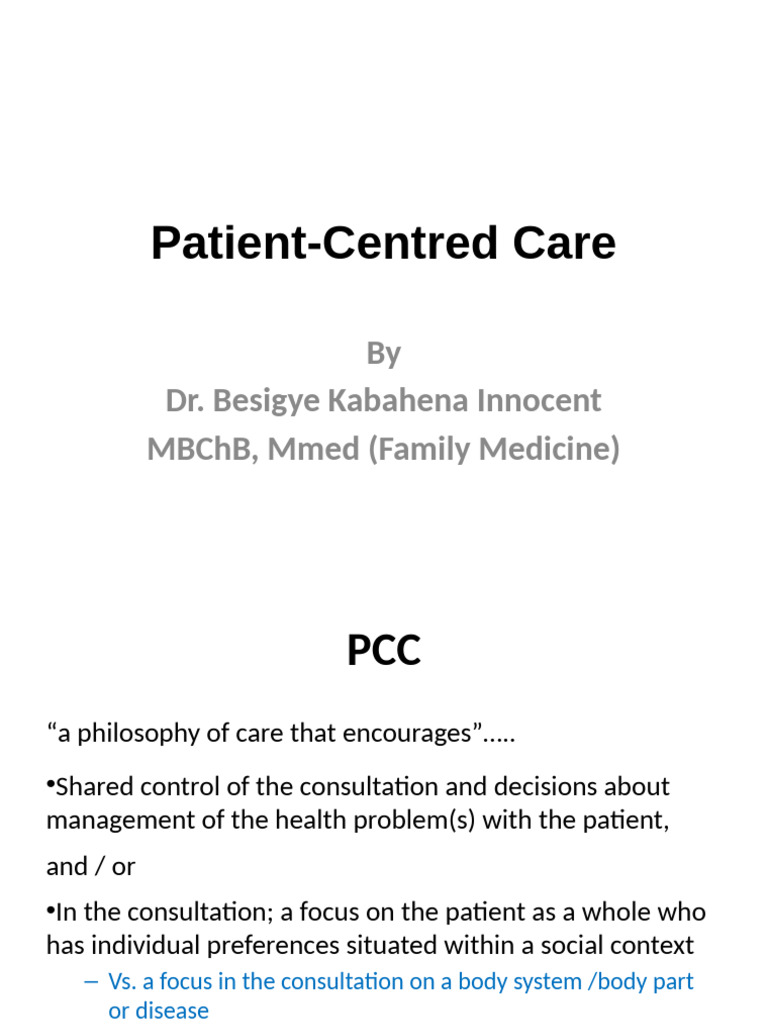 Patient Centered Care | PDF | Medical Diagnosis | Health Care
