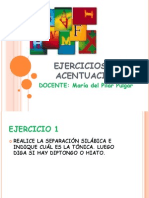 EJERCICIOS DE ACENTUACIÓN