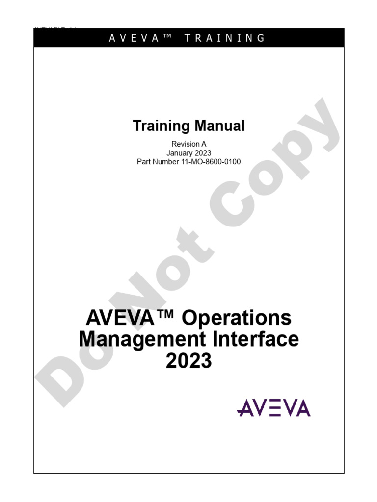 AVEVA Operations Management Training | PDF | Visualization (Graphics ...