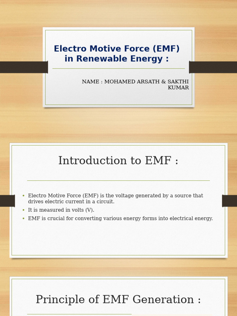 EMF in Renewable Eneregy | PDF