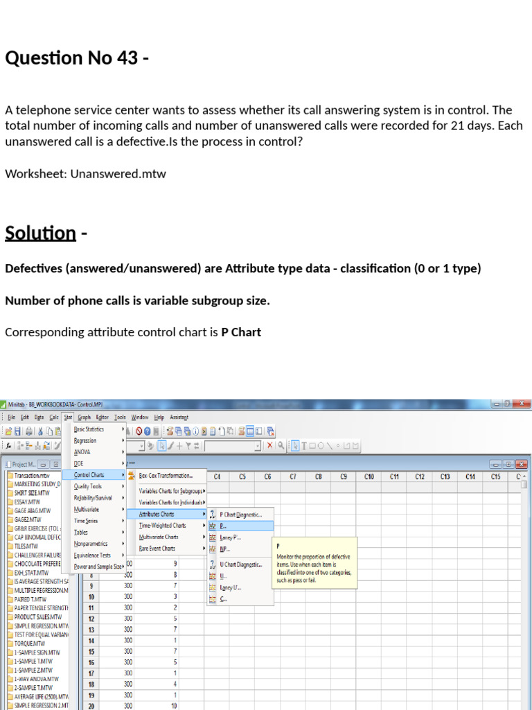 Control Chart Analysis for Quality Processes | PDF | Standard Deviation ...