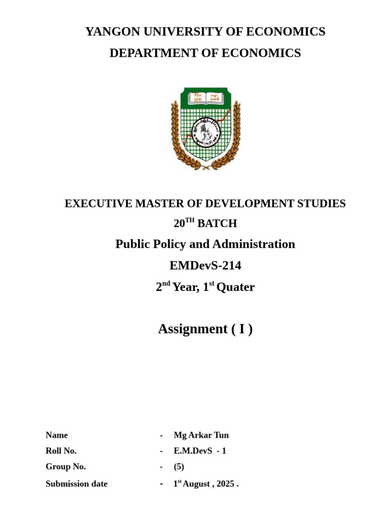 Public Sector Economics Case Study Assignment1 | PDF | Externality ...