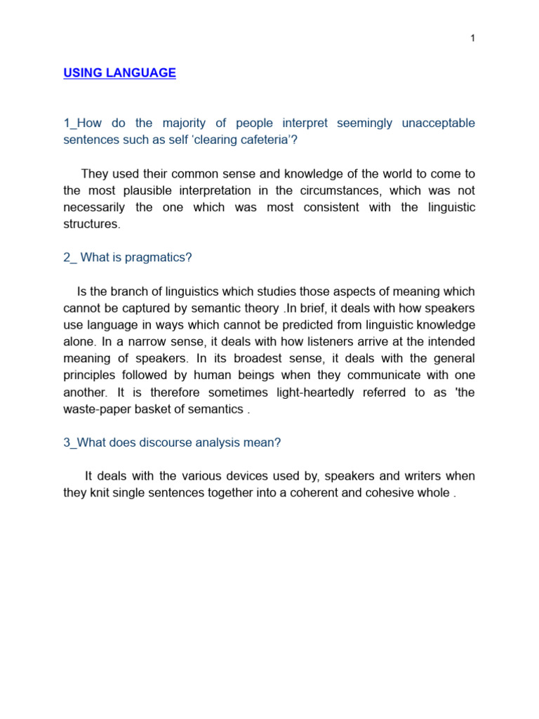 Understanding Language and Communication | PDF | Semantics | Linguistics
