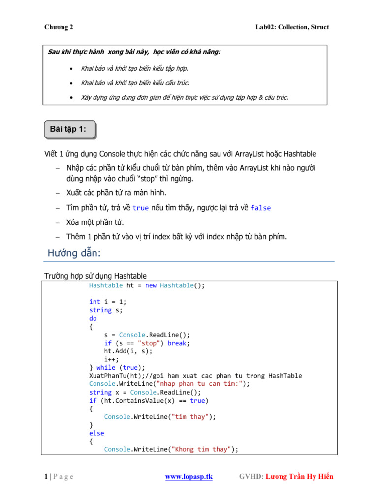 D03 LAB 2 Collection | PDF