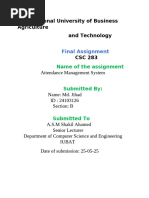 Student Attendance Management System | PDF | Databases | My Sql